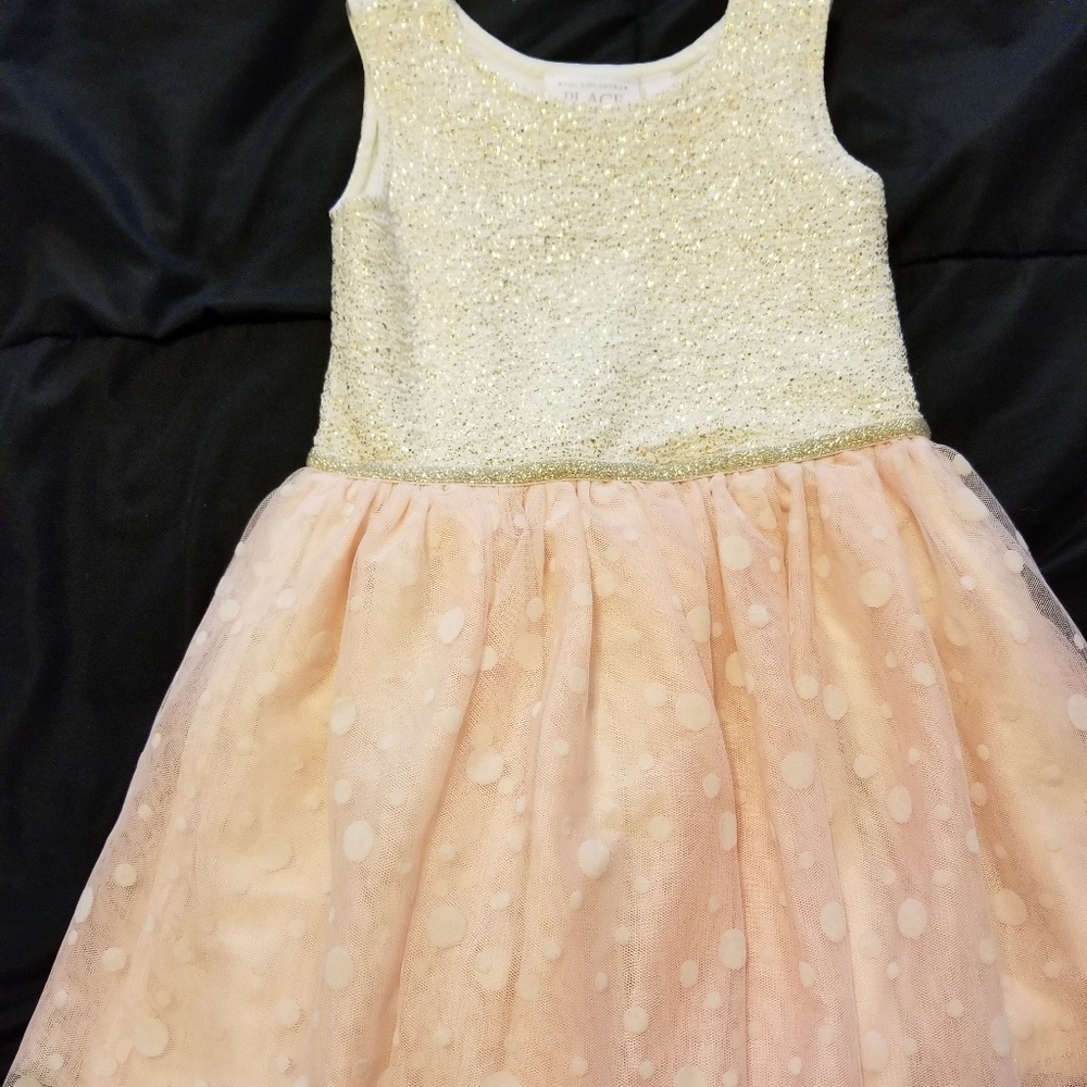 Girls Shimmering baby pink dress